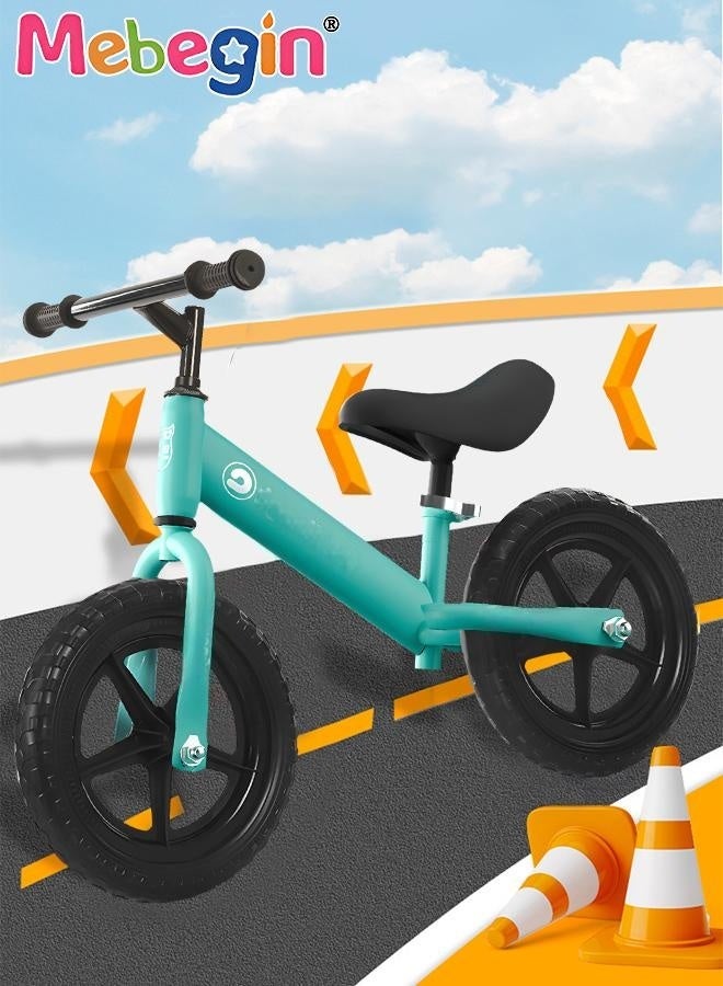 MEBEGIN 10-inch Kids Balance Bike, Lightweight Push Bike with Adjustable Handlebar and Soft Seat, Sturdy No Pedal Bike, Early Learning Interactive Push Bicycle, Toddler Training Bike, Ideal First Bike for Young Riders - Image 1