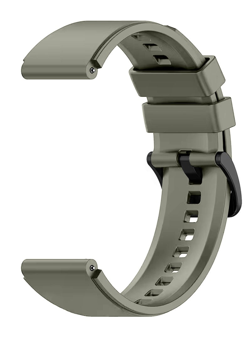 CATANES (For Huawei GT Series) 22mm Silicone Straps Watch Band Strap for Huawei GT3 / Huawei GT3 pro/Huawei GT/Huawei GT 2 (46mm) Watch Band/Huawei Watch GT2 Pro Strap/Samsung Galaxy Watch 46mm / Galaxy Watch 3 45mm - Grey - Image 1