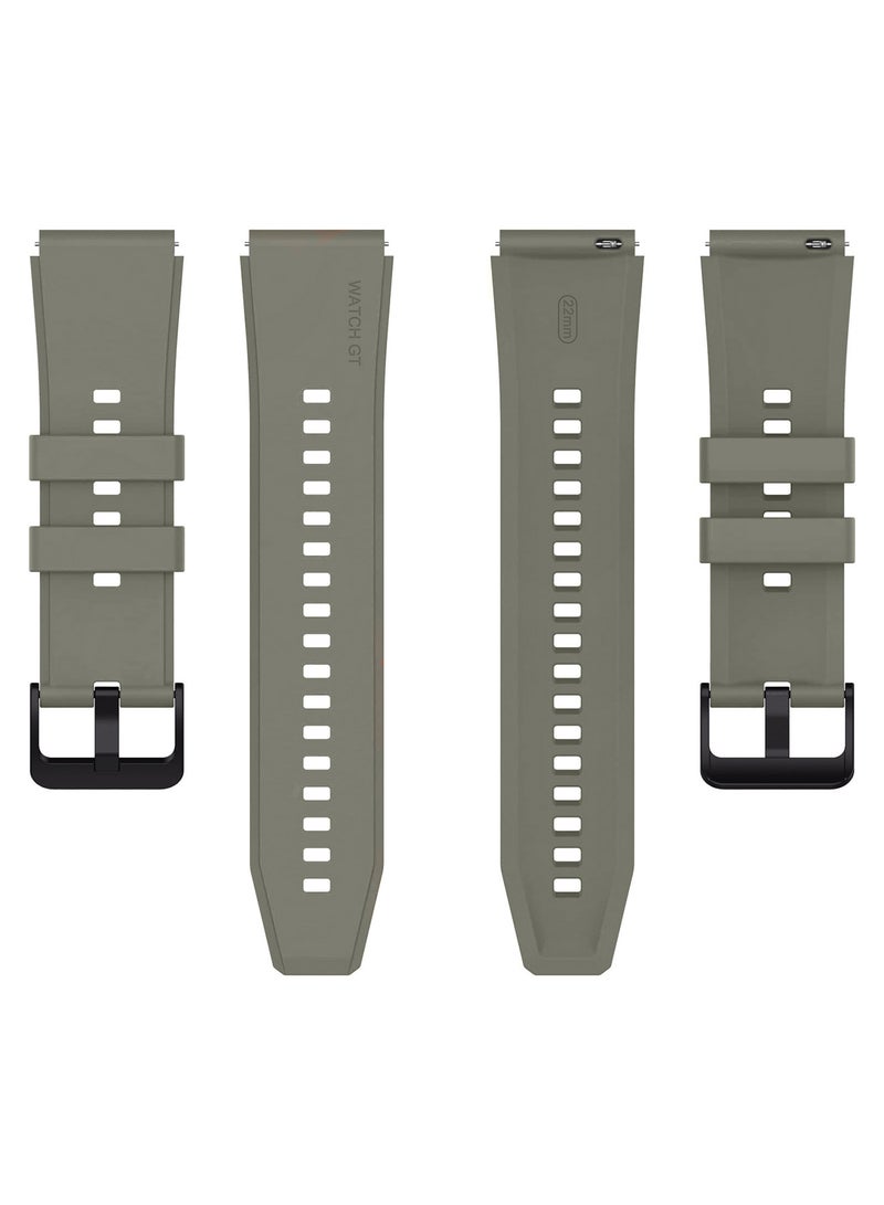CATANES (For Huawei GT Series) 22mm Silicone Straps Watch Band Strap for Huawei GT3 / Huawei GT3 pro/Huawei GT/Huawei GT 2 (46mm) Watch Band/Huawei Watch GT2 Pro Strap/Samsung Galaxy Watch 46mm / Galaxy Watch 3 45mm - Grey - Image 2