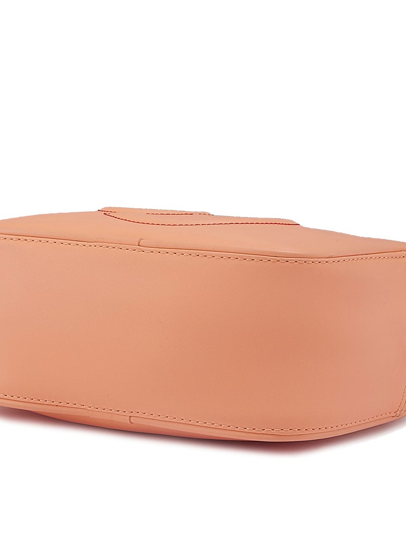 كابريسي دورا حقيبة متوسطة الحجم من الجلد الصناعي المرجاني الصلب - Image 5