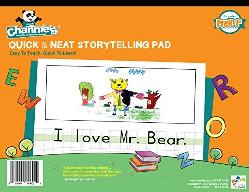 Channie's Visual Handwriting Storytelling Workbooks for Prek-1st grades 40 sheet 80 pages 8 x 11.5 with paper back - Image 1