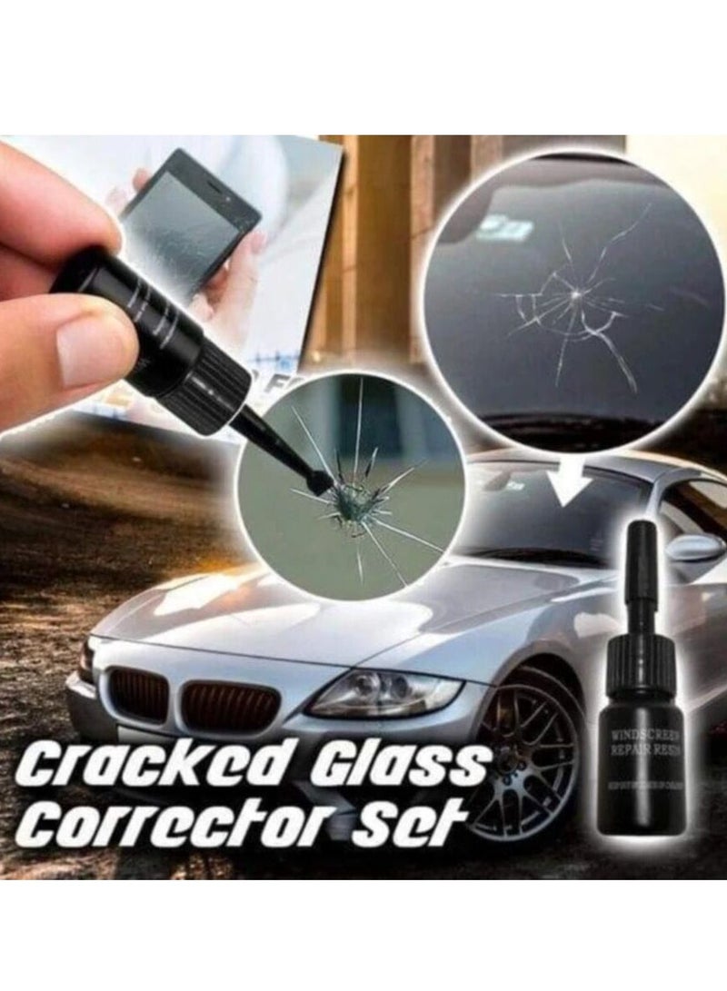 Automotive Glass Nano Repair Fluid, Repair Resin Kit for Car Windshield Chips and Cracks, Quick Fix Auto Windscreen Scratch (Black) - Image 1
