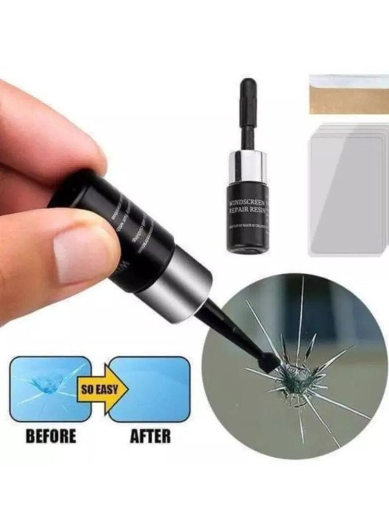 Automotive Glass Nano Repair Fluid, Repair Resin Kit for Car Windshield Chips and Cracks, Quick Fix Auto Windscreen Scratch (Black) - Image 2