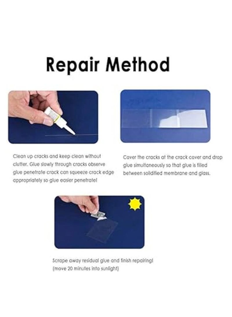 Automotive Glass Nano Repair Fluid, Repair Resin Kit for Car Windshield Chips and Cracks, Quick Fix Auto Windscreen Scratch (Black) - Image 4
