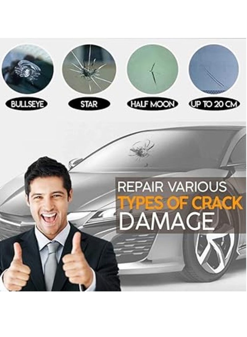 Automotive Glass Nano Repair Fluid, Repair Resin Kit for Car Windshield Chips and Cracks, Quick Fix Auto Windscreen Scratch (Black) - Image 5