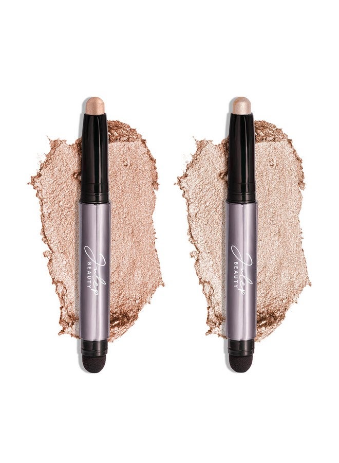 Julep Eyeshadow 101 Crème to Powder Waterproof Eyeshadow Stick Duo, Champagne Shimmer and Pearl Shimmer - Image 1
