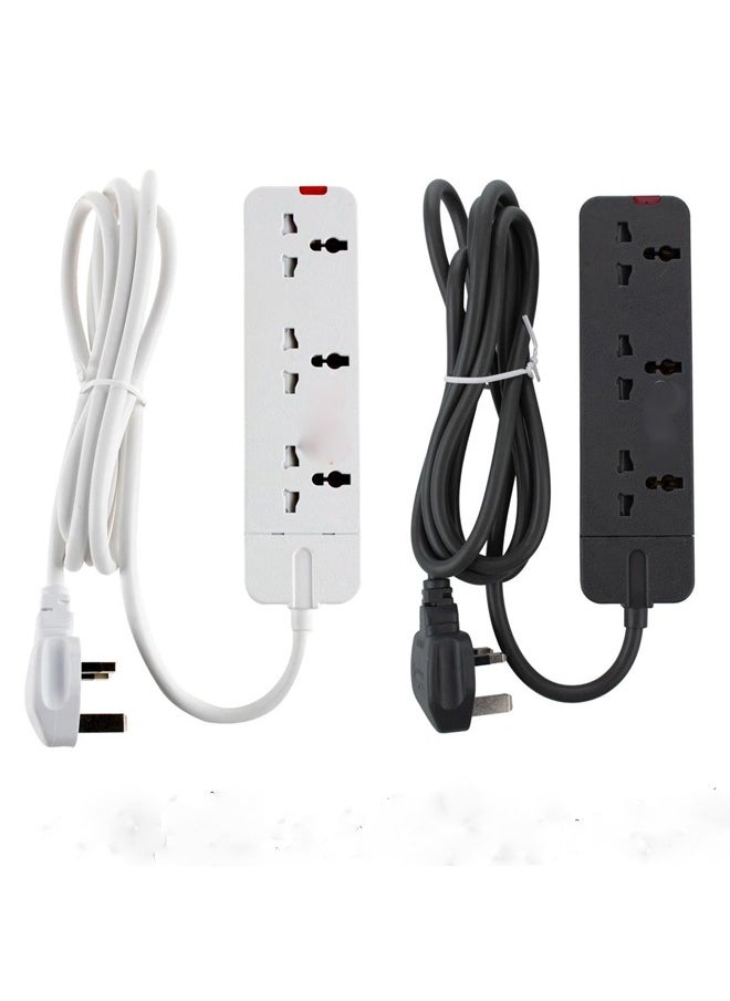 ATM 3-Socket Universal Power Strip with 3-Pin Plug-(Pack of 2)  - Image 1