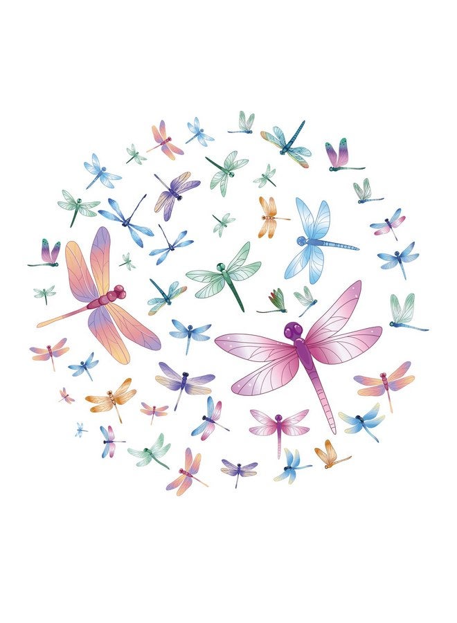 SUPERDANT 47 Pieces Dragonfly Wall Sticker Watercolor Dragonfly Vinyl Wall Decals Insect Decor DIY Ornament Party Kidgarden Wall Stickers Art Decor Decals for Girls Bedroom Wall Decals - Image 3