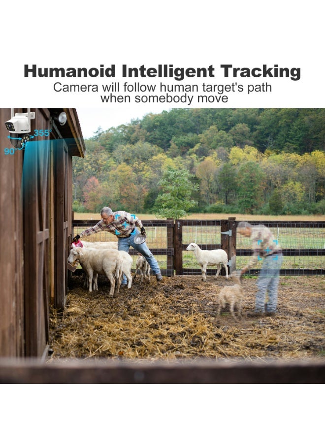 GENBOLT 3G/4G LTE Security Camera Outdoor No WiFi, Dual Lens Cellular CCTV Camera Wired, 24/7 Recording PoE Surveillance Camera IP with Humanoid Tracking Cloud Storage - Image 3