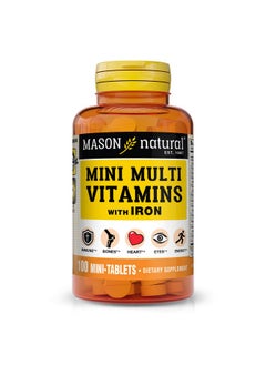 MASON NATURAL Daily Mini Multi Vitamins with Iron, Vitamins A, C, D, E, B1, B2, B3, B6, B12, Folate & Calcium, 100 Day Supply - pzsku/Z1311473C307B33278BCFZ/45/_/1740202534/b13fdf78-9f90-4551-a97d-f743a840a8f3