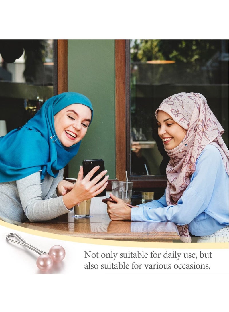 Hijab Pins Faux Pearl Brooch, 24pcs Vintage Cardigan Clips for Women Hijab Sweater Clips Jewelry - Image 4