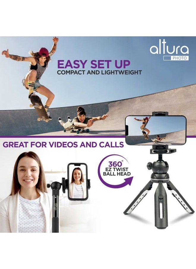 Altura Photo Phone Tripod 55" - Works as GoPro Selfie Stick & Camera Monopod - Cellphone & iPhone Stand with 360 Rotating Head and Carrying Case, Great for Travel  - Image 3