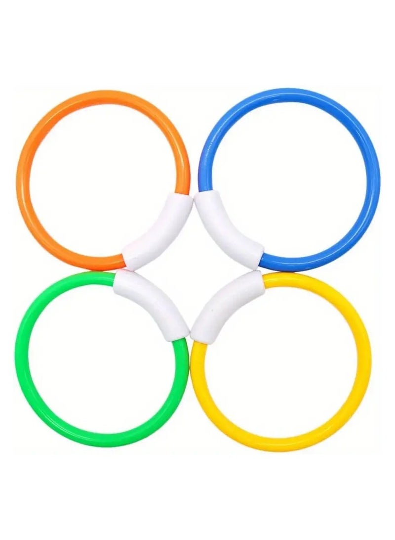 Goolsky 4pcs Diving Ring Toys, Swimming Pool Toys, Diving Ring Water Play Beach Toys - Image 1