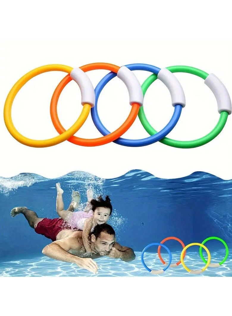 Goolsky 4pcs Diving Ring Toys, Swimming Pool Toys, Diving Ring Water Play Beach Toys - Image 2