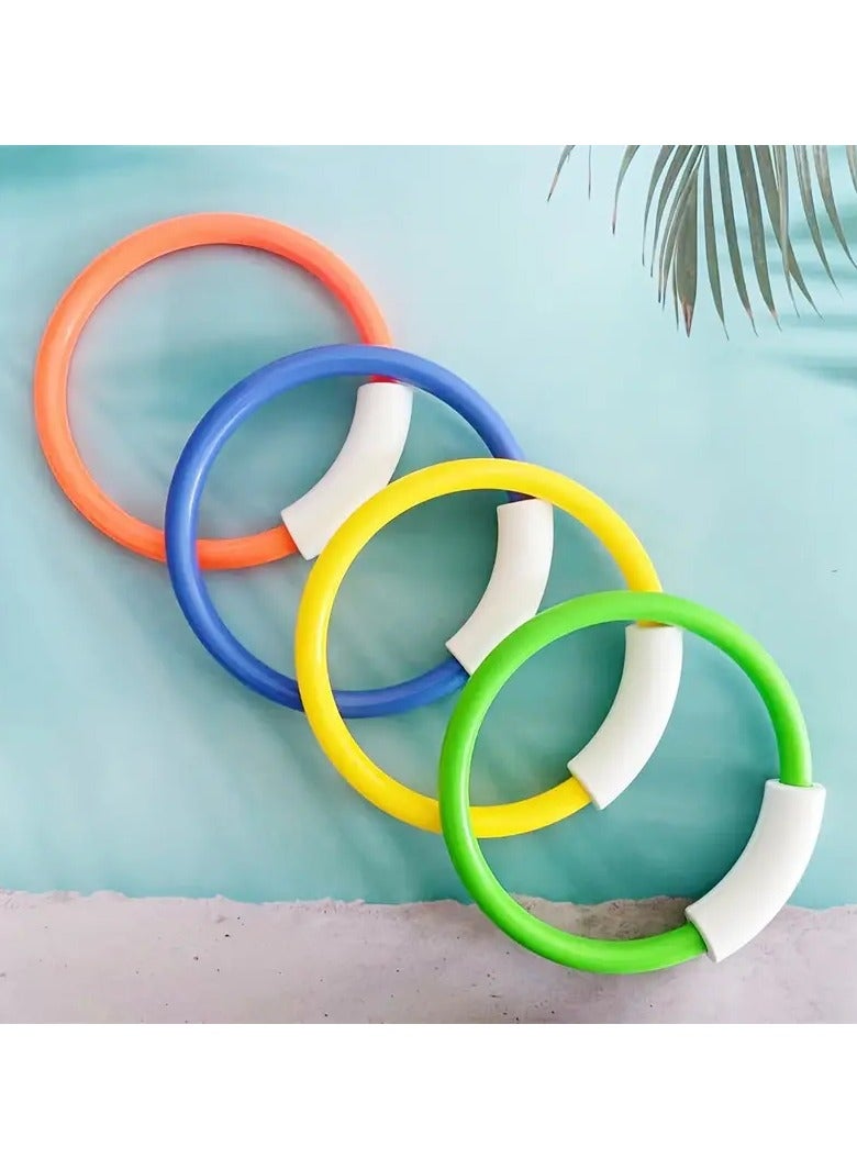 Goolsky 4pcs Diving Ring Toys, Swimming Pool Toys, Diving Ring Water Play Beach Toys - Image 4