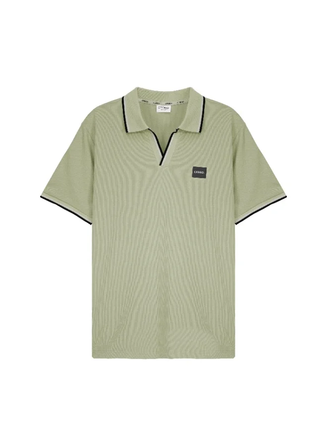 Cedro CEDRO MEN'S CASUAL REGULAR FIT LIGHT WEIGHT WRINKLE RESISTANT ANTI-BACTERIAL STRETCHABLE DURABLE POLO T-SHIRT