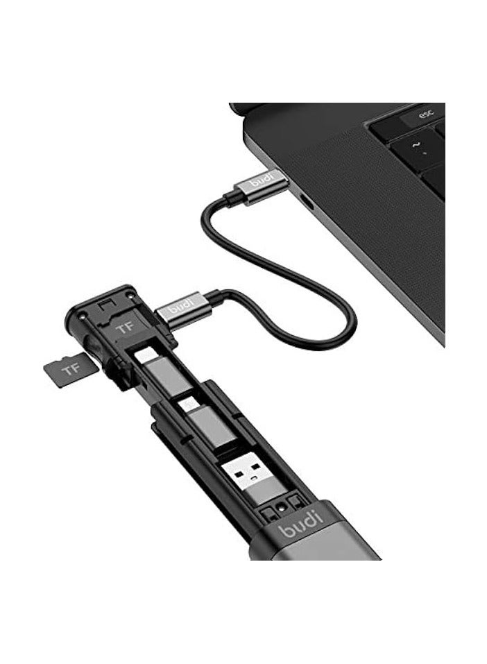 budi fonefunshop Budi 9-in-1 Essential Travel Charging & Data Sync Cable Stick - Black - Image 3