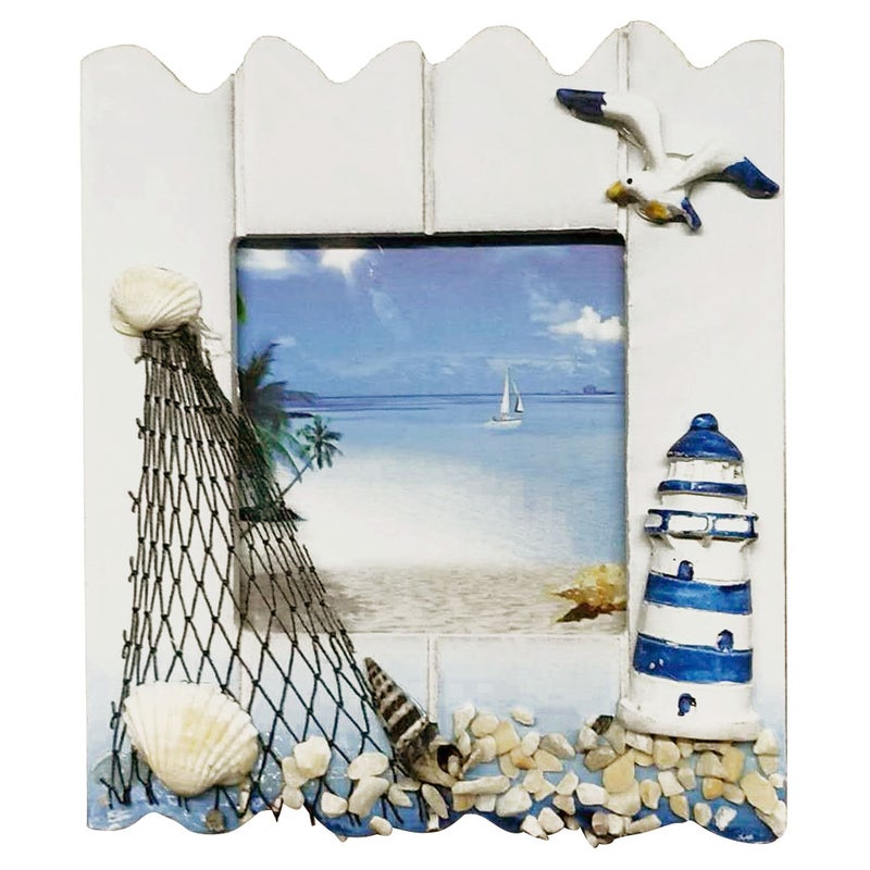 2pcs Modern DIY Photo Frames Romantic Sea Mediterranean Style Wall Hanging Door Picture Frames Home Decor Accessories ( Pattern) - Image 3