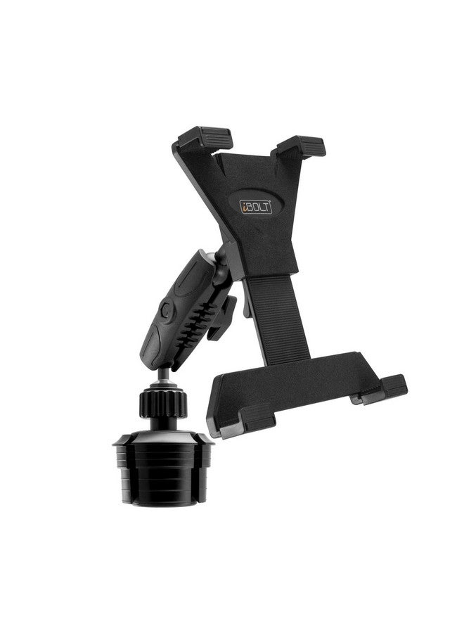iBOLT Tabdock Console Heavy Duty Expandable And Adjustable Cup Holder Mount For All 7" 10" Tablets (Ipad Nexus Samsung Tab). Great For Work Personal And Business Vehicles - Image 1