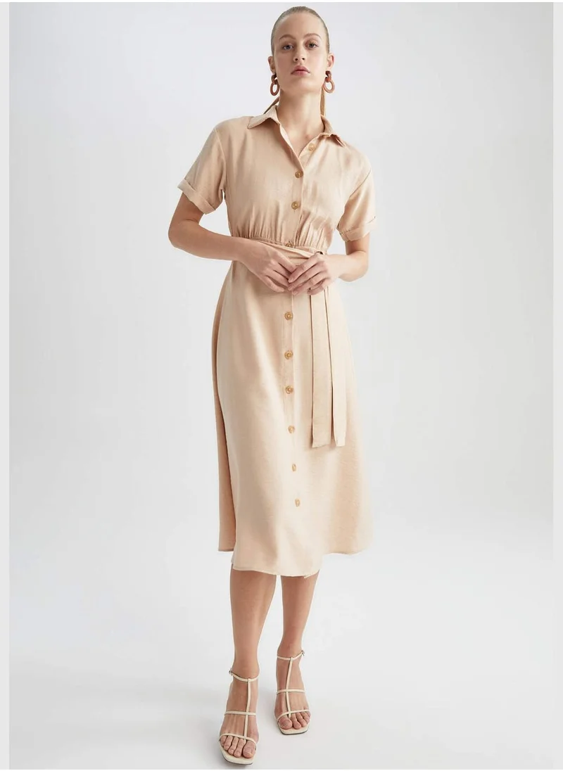 ديفاكتو Woman Short Sleeve Woven Dress