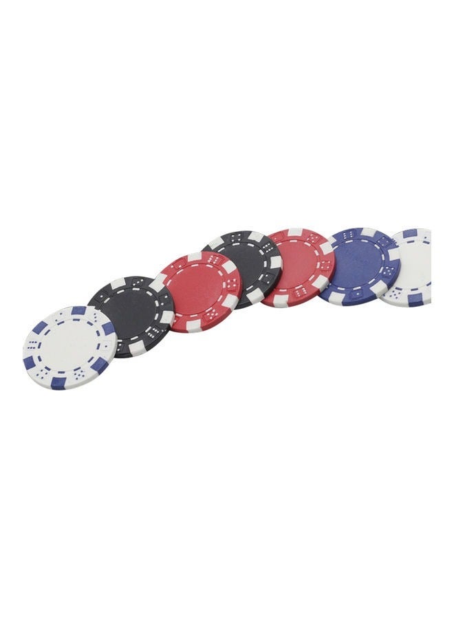 200 Pcs Blank Poker Chips Set with Aluminum Storage Case, Casino Game Accessories Kit Includes Playing Cards, Dice & Game Buttons for Family Entertainment - Image 3