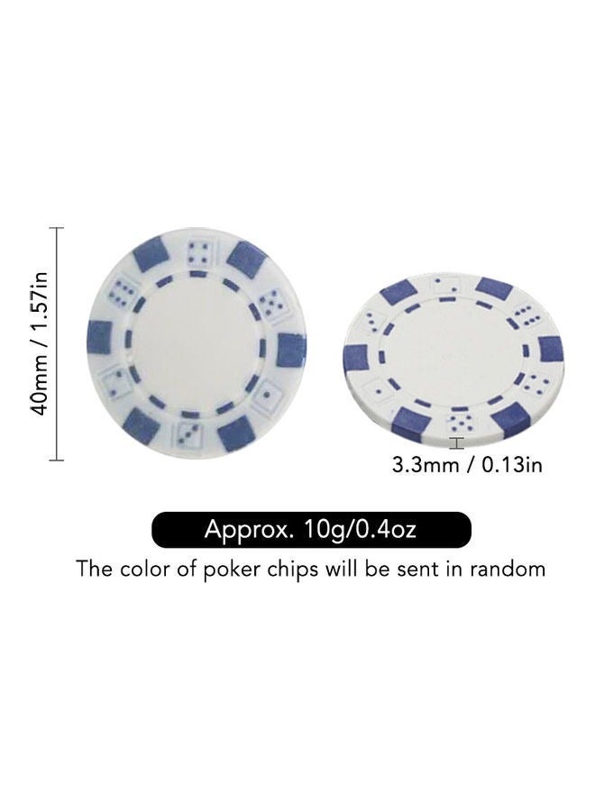 200 Pcs Blank Poker Chips Set with Aluminum Storage Case, Casino Game Accessories Kit Includes Playing Cards, Dice & Game Buttons for Family Entertainment - Image 2