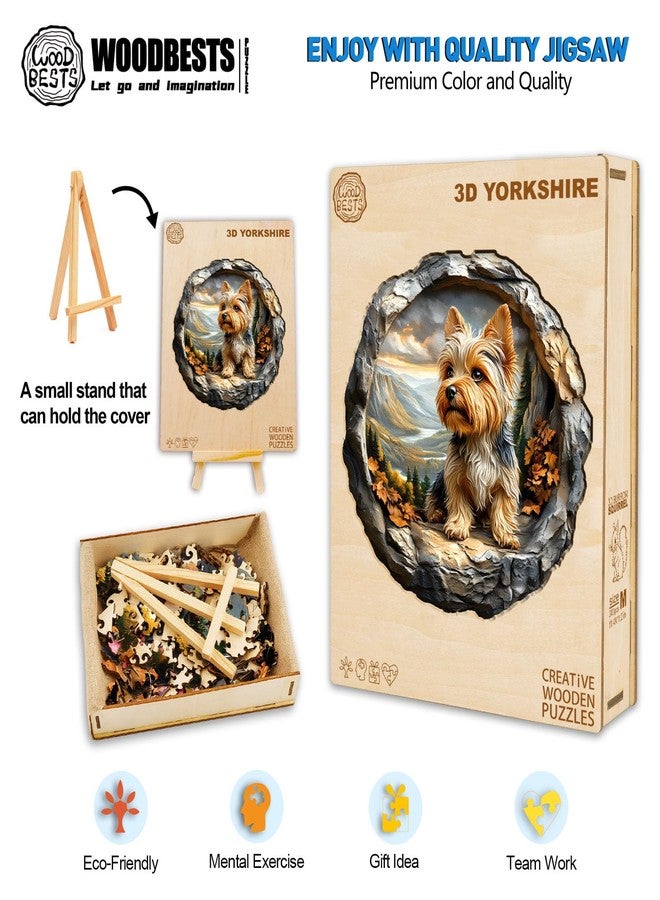 WOODBESTS Wooden Puzzles for Adults (100 Piece, S, 8.5"x8.5") Yorkshire Puzzle Adult Puzzles, Wooden Jigsaw Puzzles Unique Shape, Birthday Gifts for Adults Family Game - Image 5