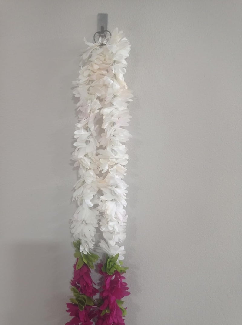 Decorative Toran with Lotus Pink Flowers and Golden Bells 90 cm for Home Decor - Image 2