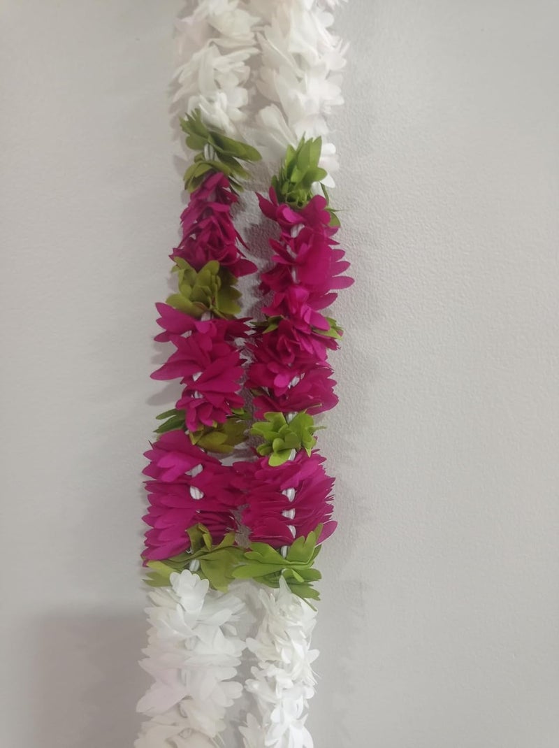 Decorative Toran with Lotus Pink Flowers and Golden Bells 90 cm for Home Decor - Image 3