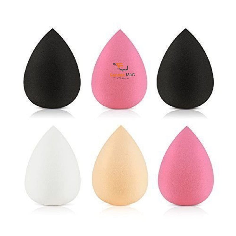 Fennec Mart Make up Sponge Beauty Blender Puff  Colour May Vary   Set of 6 - Image 4
