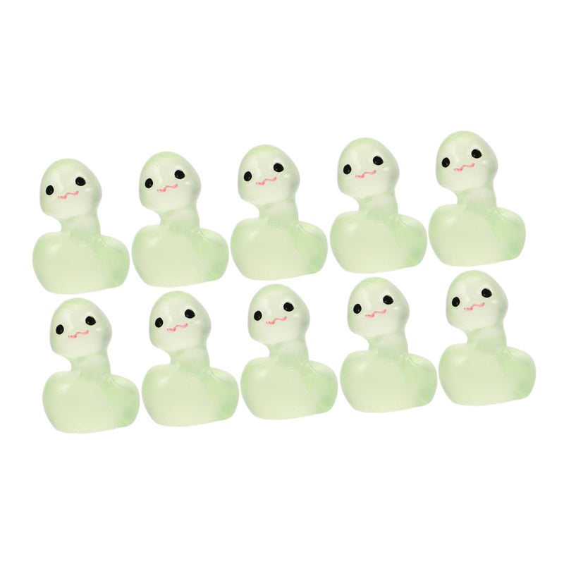 Glow In The Dark Zodiac Snake Figurines 10Pcs Resin Animal Statues For Car Aquarium Desktop Decor - Image 2