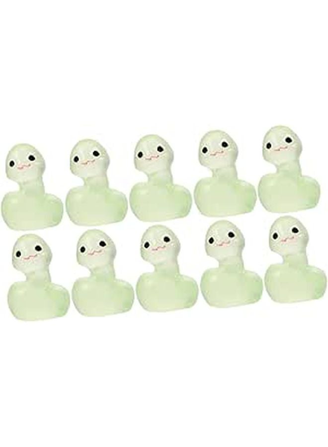 Glow In The Dark Zodiac Snake Figurines 10Pcs Resin Animal Statues For Car Aquarium Desktop Decor - Image 1