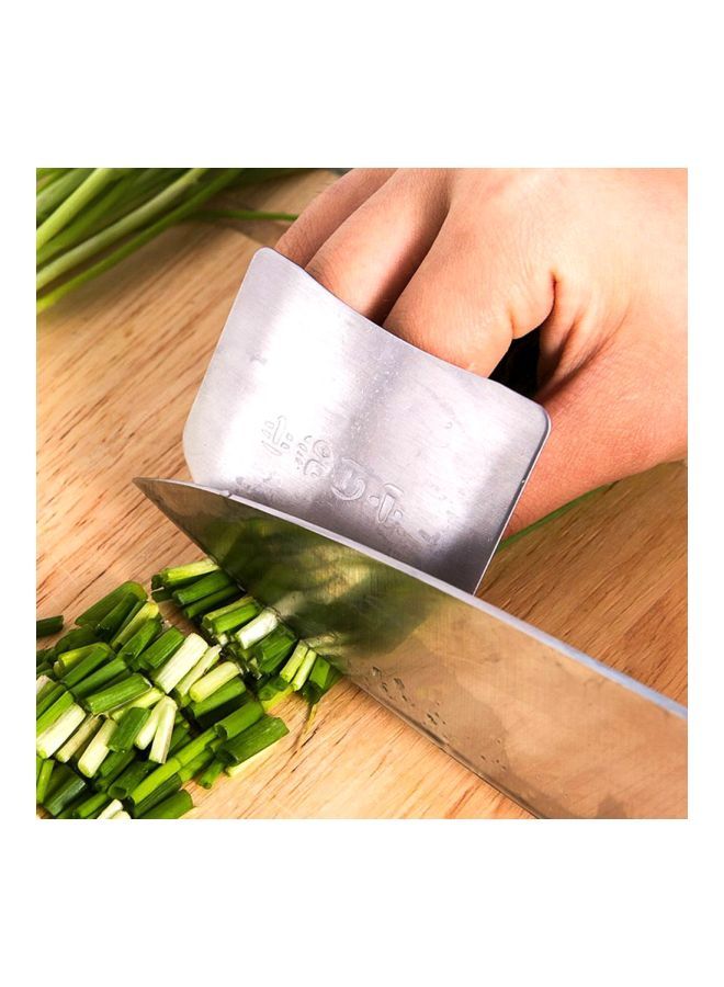 NIBEMINENT Stainless Steel Finger Guard Protector Silver 65x45millimeter - Image 2