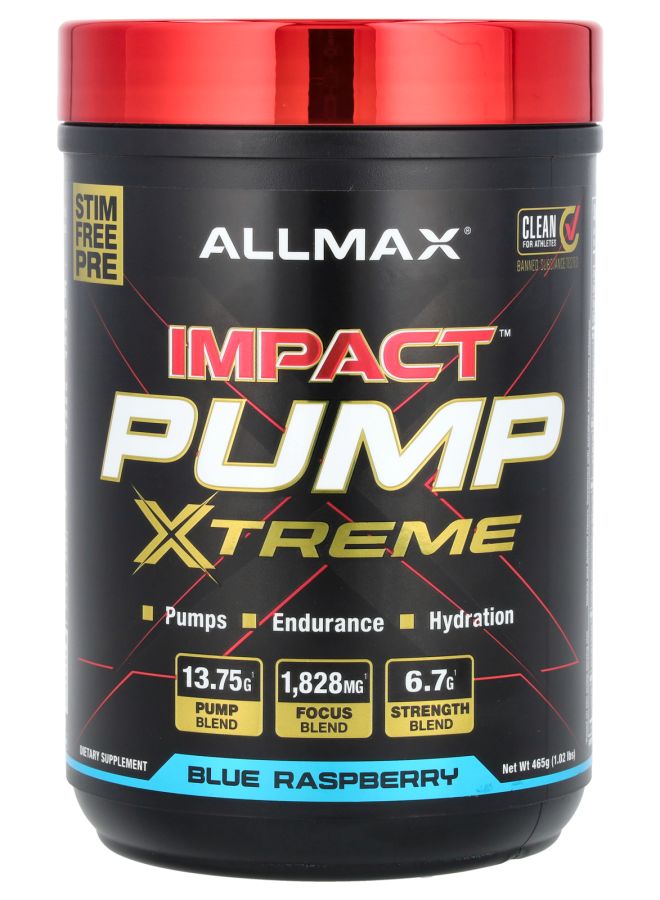 Allmax IMPACT™ PUMP XTREME Blue Raspberry 1.02 lbs (465 g)
