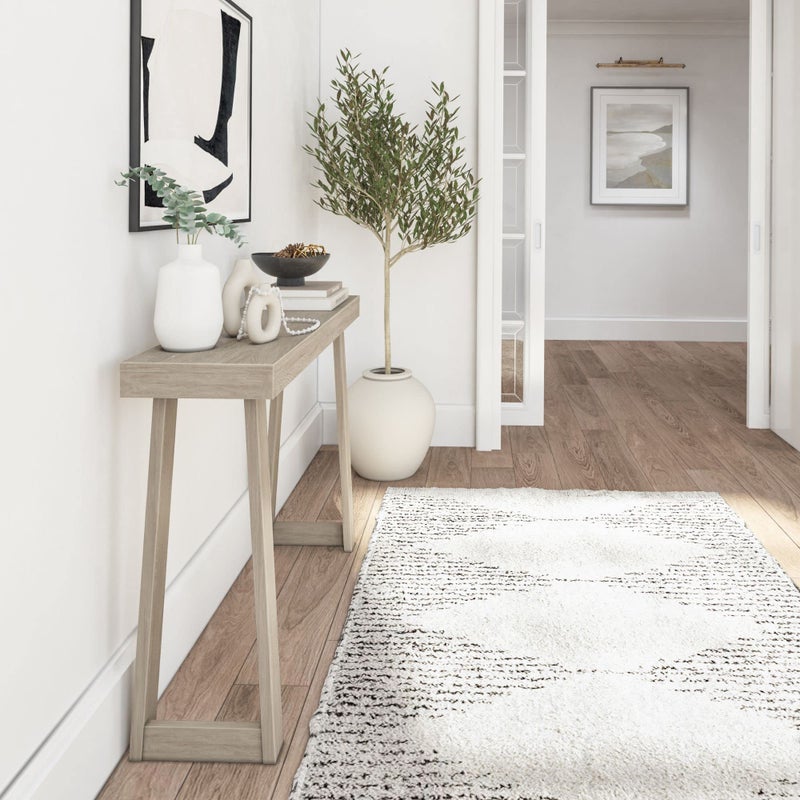 Plank+Beam Classic 46 Inch Console Table, Solid Pine Wood Entryway Table, Narrow Sofa Table for Hallway or Living Room, Seashell - Image 5
