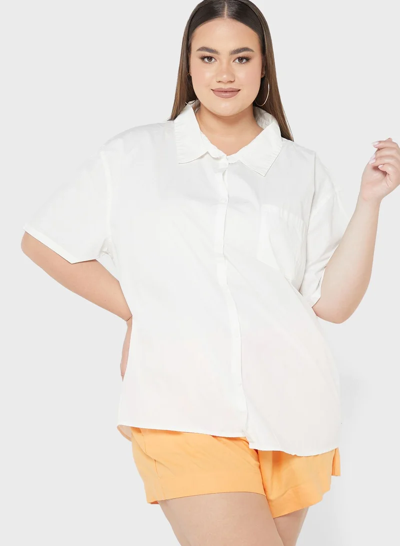 Cotton On Curve Essential Button Down Shirt