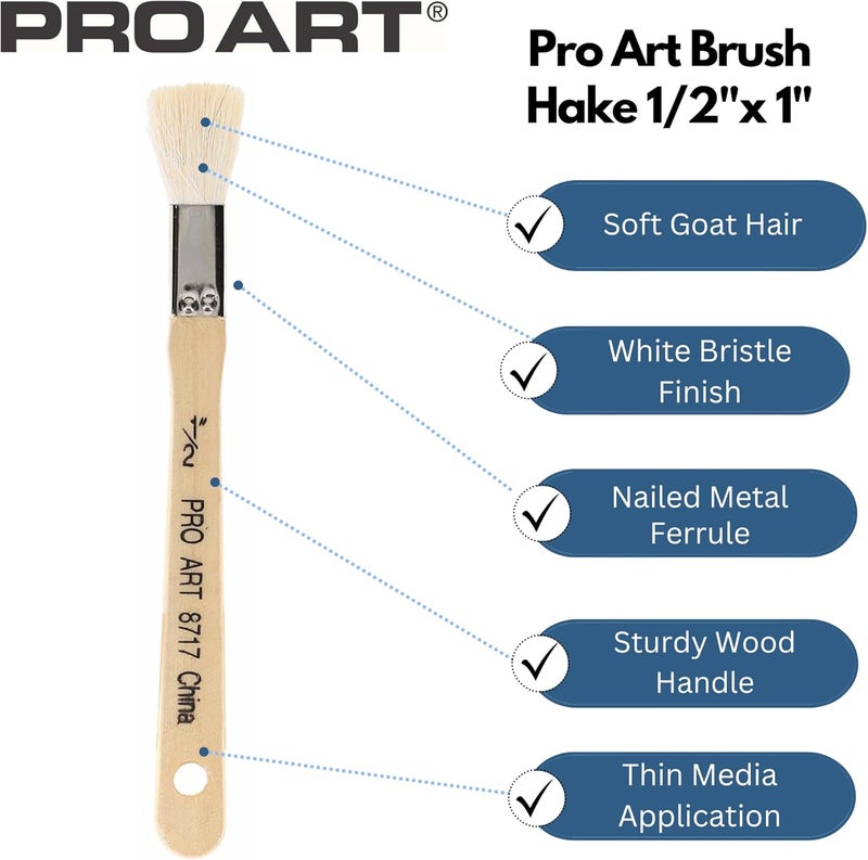 PROART Bristle Hake Paintbrush, Natural - Image 1