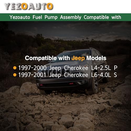 Yezoauto Fuel Pump Module Assembly Compatible with 1997-2001 Jeep Cherokee L4 2.5L L6 4.0L Replace OE E7121MN E7121M 5012953AB - Image 3