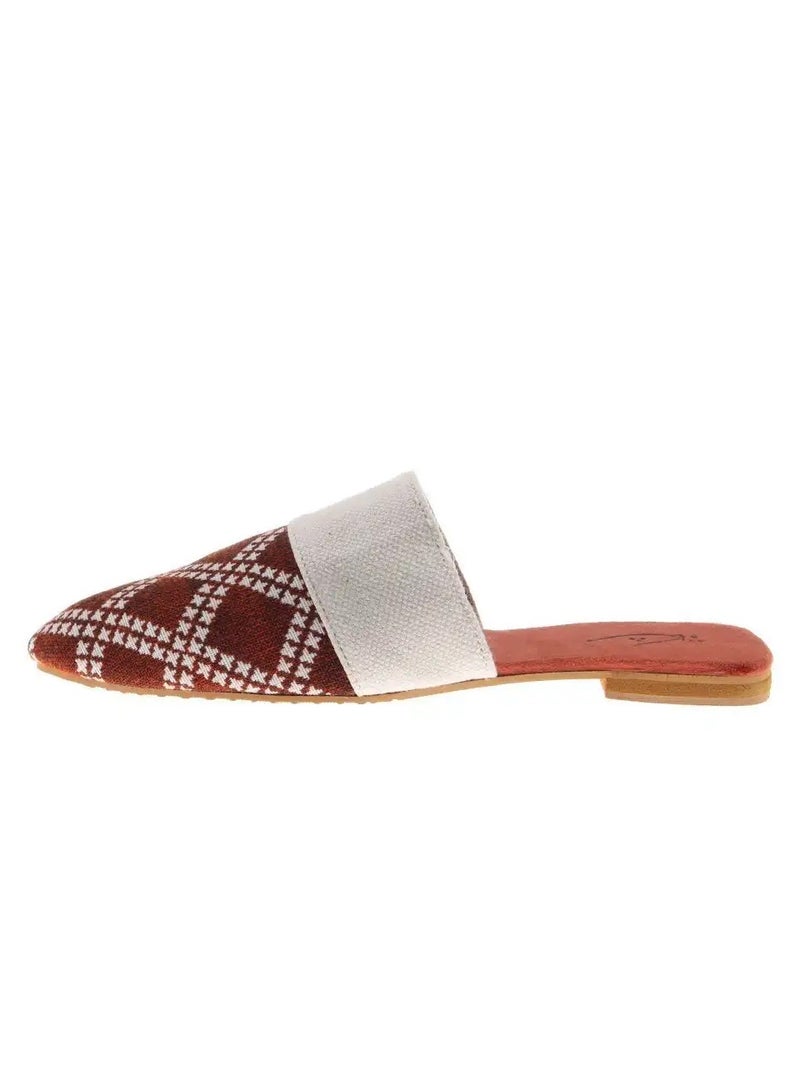 Mishkat Royal Babouche Slippers for Women (Natural & Rust) - Image 1