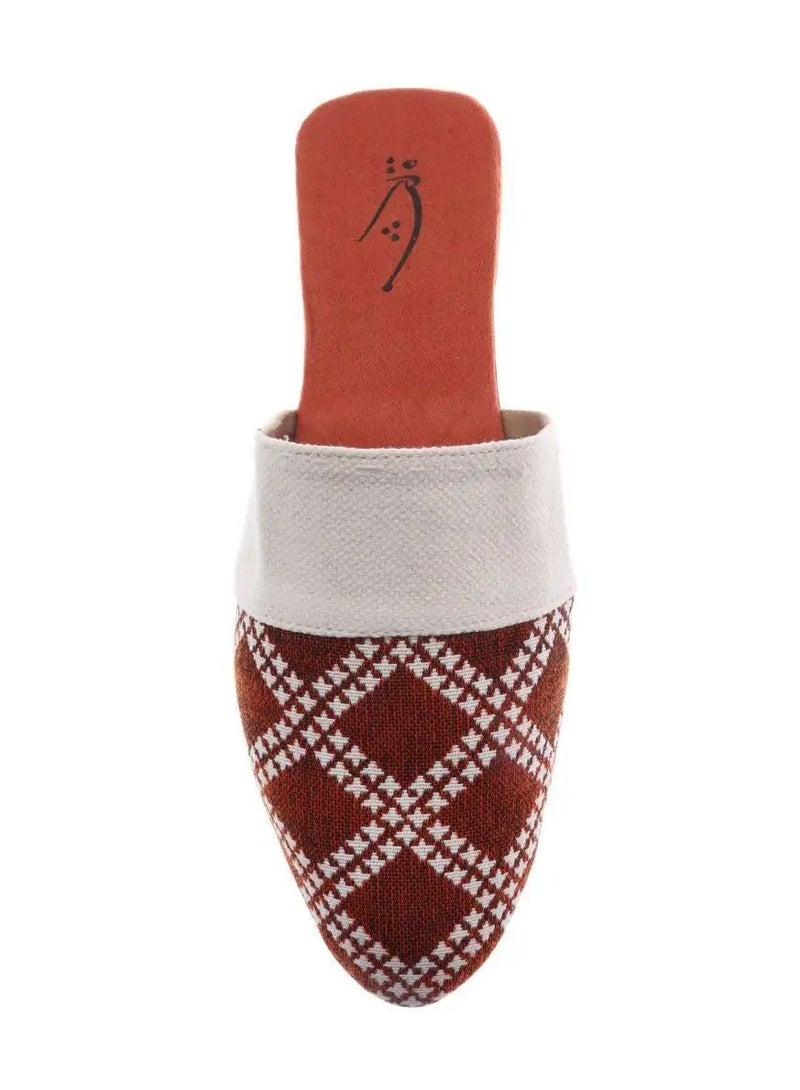 Mishkat Royal Babouche Slippers for Women (Natural & Rust) - Image 3
