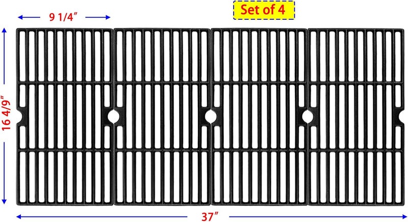 Direct Store DC147 Cast Iron Cooking Grates for Kenmore PG-40611SOL 146.23678310 146.16132110 146.16153110 for Charbroil 463230512 463230112, Grill Replacement Parts for Dyna glo DGF493BNP DGF493PNP - Image 2
