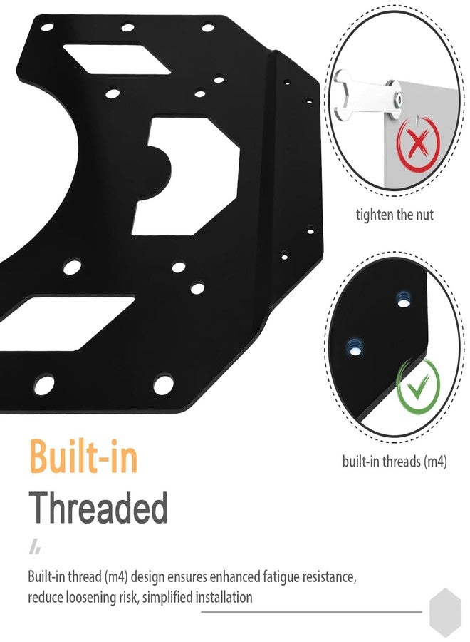 IFCASE VESA Conversion Plate Adapter for Monitor Arm, TV Wall Mount, Adjustable Extension VESA Panel 75mm 100mm to 200x200mm 200x300mm 200x400mm (Black) - Image 3