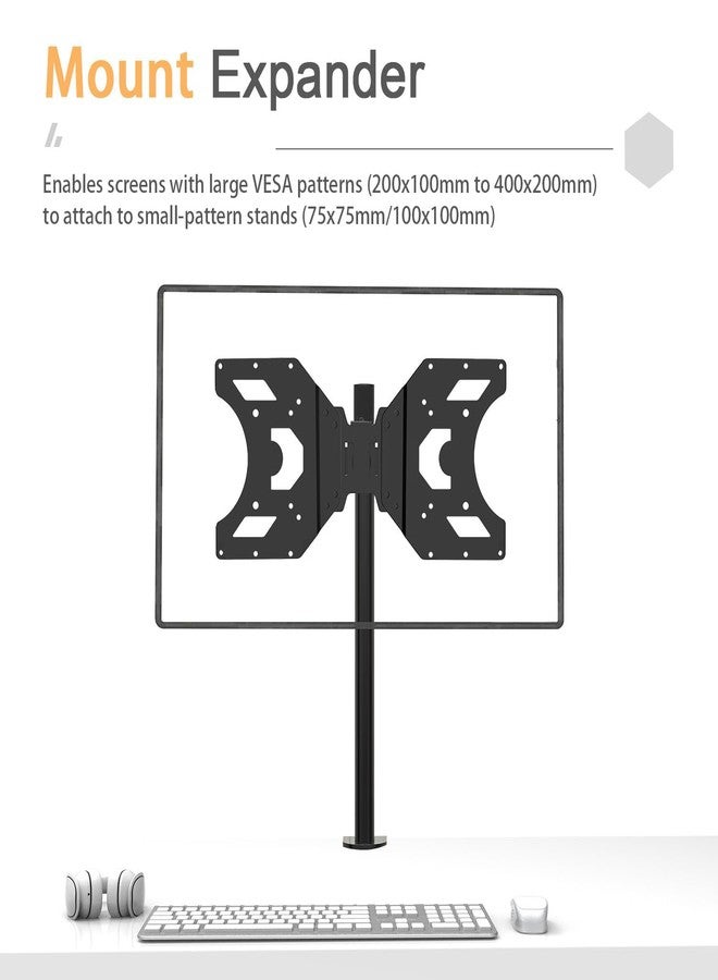 IFCASE VESA Conversion Plate Adapter for Monitor Arm, TV Wall Mount, Adjustable Extension VESA Panel 75mm 100mm to 200x200mm 200x300mm 200x400mm (Black) - Image 5