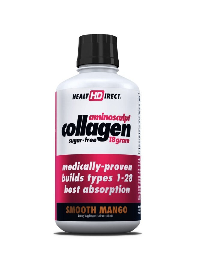 Health Direct - Aminosculpt Original Liquid Collagen Peptides 18000000 Mcg For Hair Skin Nails Paleo And Keto 15 Fl Oz 15 Day Supply Sugarfree Smooth Mango By Health Direct - Image 1