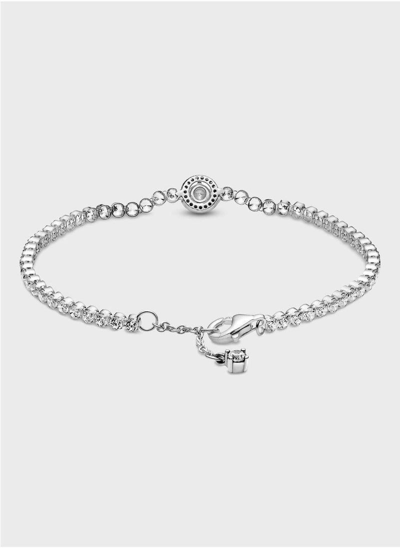 PANDORA Sparkling Halo Tennis Bracelet - Image 3