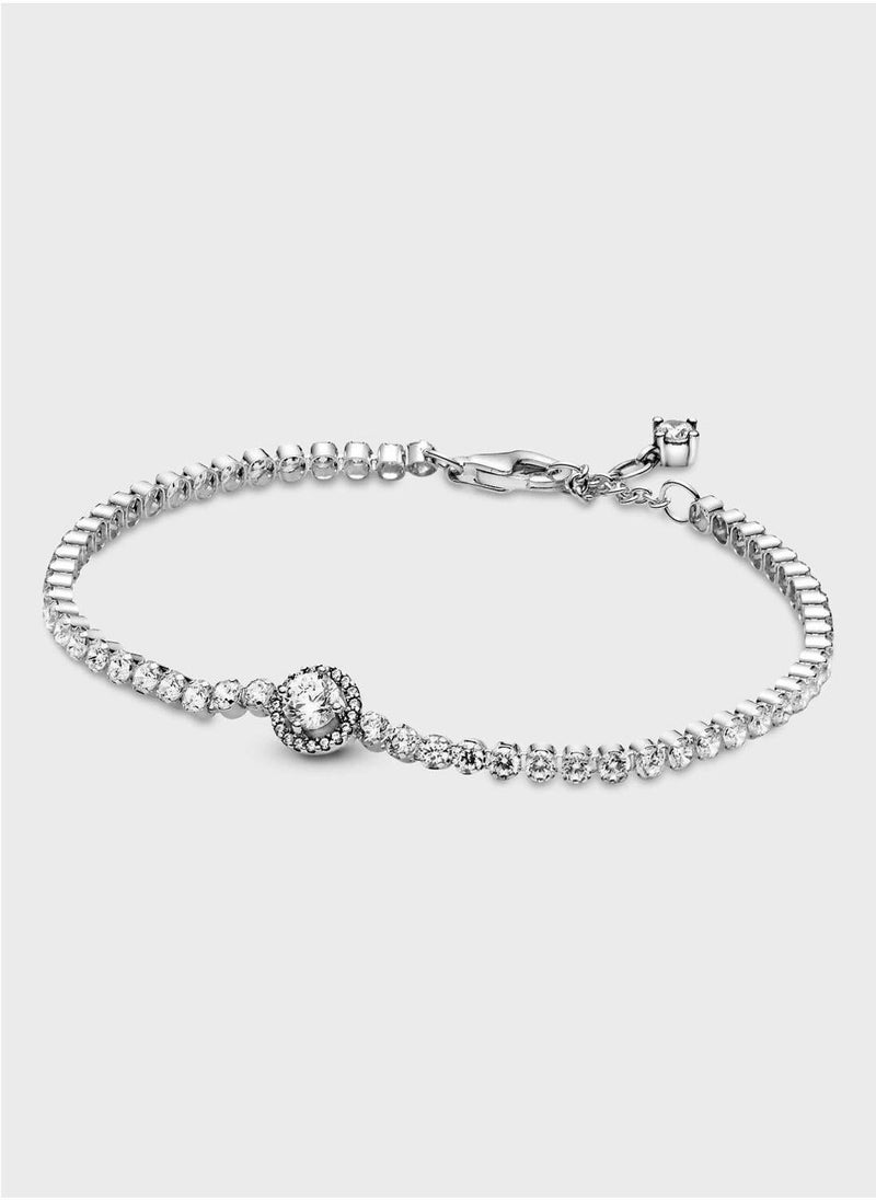 PANDORA Sparkling Halo Tennis Bracelet - Image 1