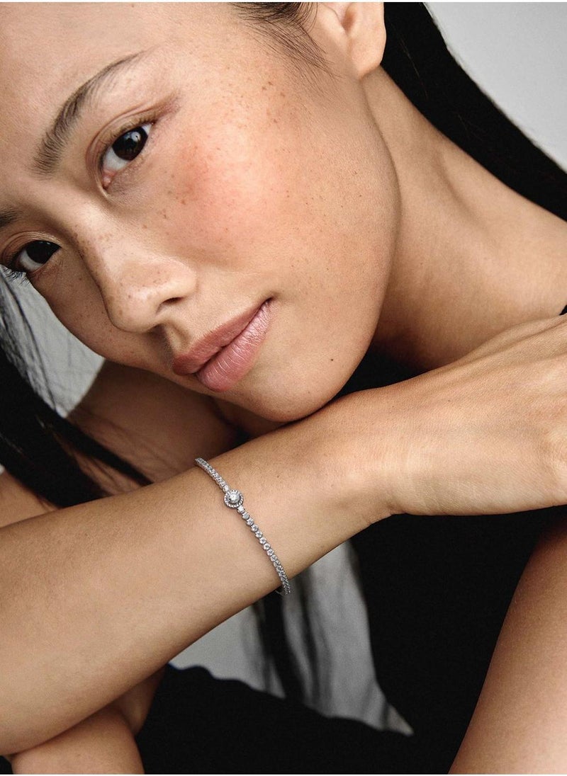 PANDORA Sparkling Halo Tennis Bracelet - Image 5