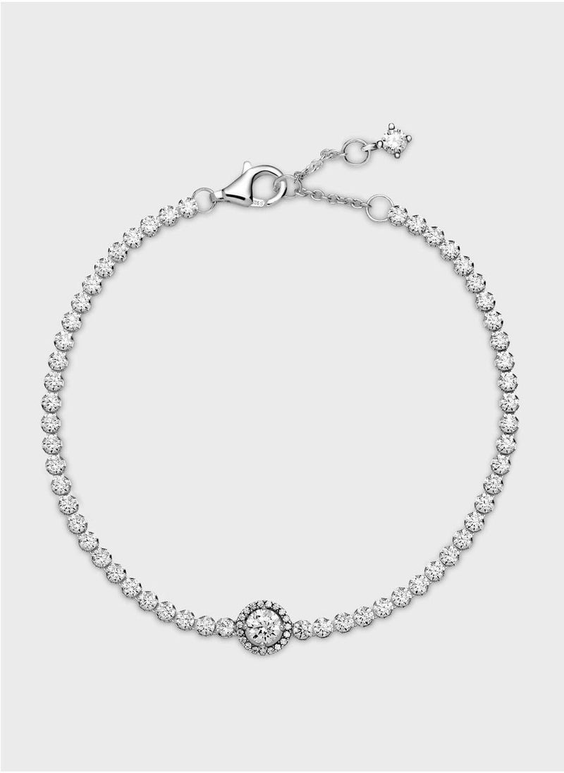 PANDORA Sparkling Halo Tennis Bracelet - Image 4