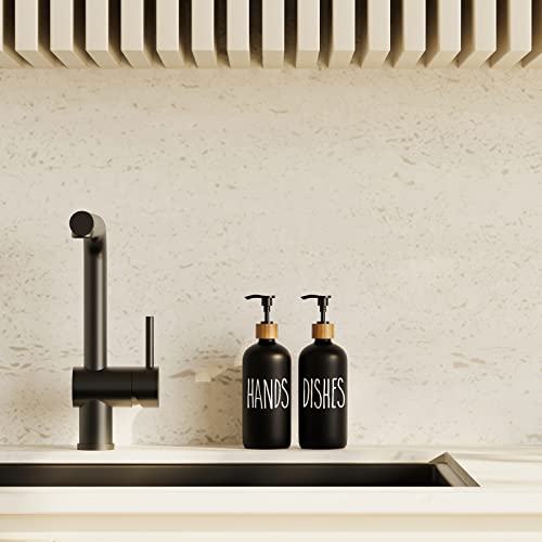 Aeakey Soap Dispenser,Dish Soap Dispenser for Kitchen Sink.Glass Hand Soap Dispenser, Modern Farmhouse Decor Dish Soap Dispenser for Bathroom,Kitchen Sink Decor - Image 4
