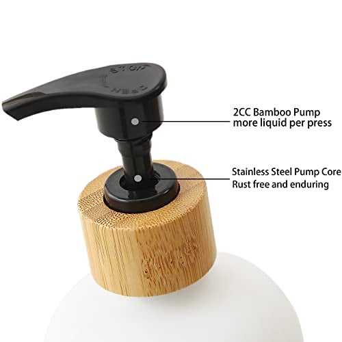 Aeakey Soap Dispenser,Dish Soap Dispenser for Kitchen Sink.Glass Hand Soap Dispenser, Modern Farmhouse Decor Dish Soap Dispenser for Bathroom,Kitchen Sink Decor - Image 5